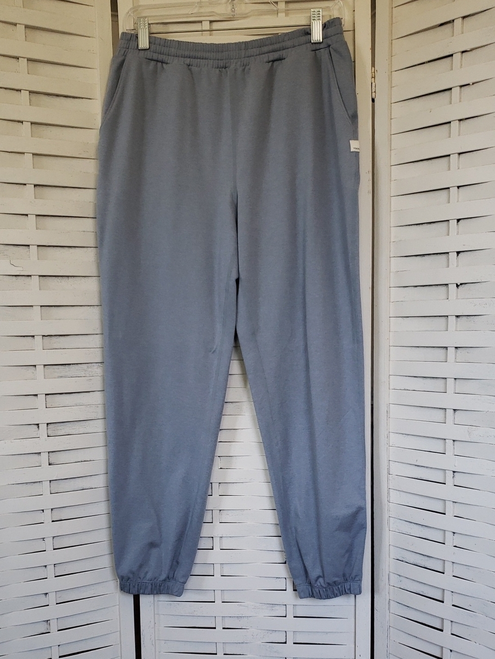 Vuory Men's Blue/ Gray Elastic-Waist Jogger Pants Size S
